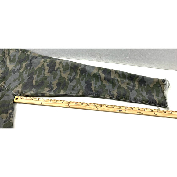 Hudson Camo Jeans Womens 28 Barbara Super Skinny Raw Hem Military Style - Picture 8 of 10